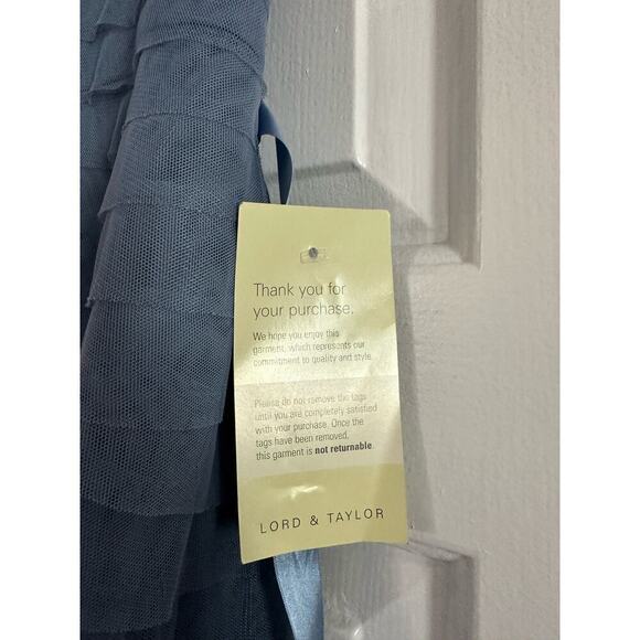 BCBGMAXAZRIA Blue Pleated Strapless Gown Dress 50s-60s Retro Style Tulle - S NWT - Picture 4 of 5